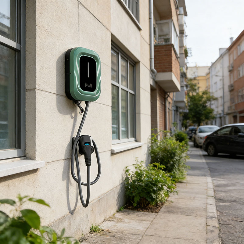 Wall-mounted EV charger